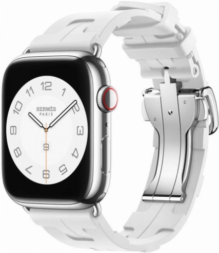 Apple Watch 40mm Kordon Spor Görünümlü KRD-94 Silikon Kordon - Beyaz