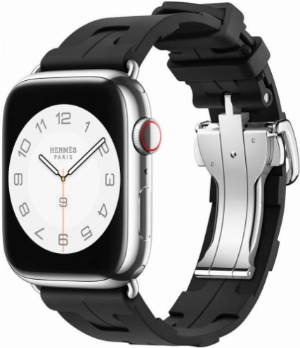 Apple Watch 40mm Kordon Spor Görünümlü KRD-94 Silikon Kordon - Siyah