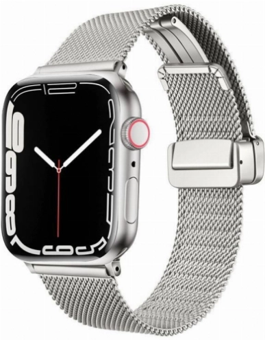 Apple Watch 40mm Kordon Zore KRD-85 22mm Metal Kordon - Gümüş