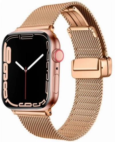 Apple Watch 40mm Kordon Zore KRD-85 22mm Metal Kordon - Rose Gold