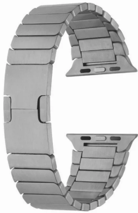 Apple Watch 40mm Metal Kordon Çizgi Tasarım Şık Ve Dayanıklı KRD-82 - Gri