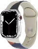 Apple Watch 40mm Silikon Kordon Renkli Desenli Esnek KRD-62 - Blue İnk