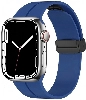 Apple Watch 40mm Silikon Kordon Zore KRD-84 Soft Pürüzsüz Metal Toka - Gold