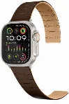 Apple Watch 41mm Kordon Çizgili Desenli Silikon KRD-111 Kordon - Kahve