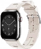 Apple Watch 41mm Kordon Metal Toka Tasarımlı KRD-92 Silikon Kordon - Starlight