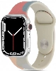 Apple Watch 41mm Silikon Kordon Renkli Desenli Esnek KRD-62 - Grape Fruit