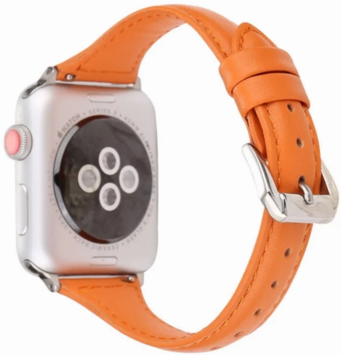 Apple Watch 42mm Deri Kordon KRD-28 - Kahverengi