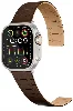 Apple Watch 42mm Kordon Çizgili Desenli Silikon KRD-111 Kordon - Kahve