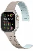 Apple Watch 42mm Kordon Çizgili Desenli Silikon KRD-111 Kordon - Siyah