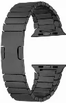 Apple Watch 42mm Metal Kordon Çizgi Tasarım Şık Ve Dayanıklı KRD-82 - Siyah