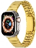 Apple Watch 42mm Metal Kordon Çizgi Tasarım Şık Ve Dayanıklı KRD-82 - Siyah