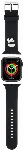 Apple Watch 44mm Karl Lagerfeld Orjinal Lisanslı İkonik Karl Head Logolu Silikon Kordon - Siyah
