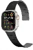 Apple Watch 44mm Kordon Çizgili Desenli Silikon KRD-111 Kordon - Siyah