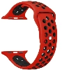 Apple Watch 44mm Kordon Spor Silikon Delikli KRD-02 - Kırmızı