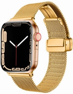 Apple Watch 44mm Kordon Zore KRD-85 22mm Metal Kordon - Gold