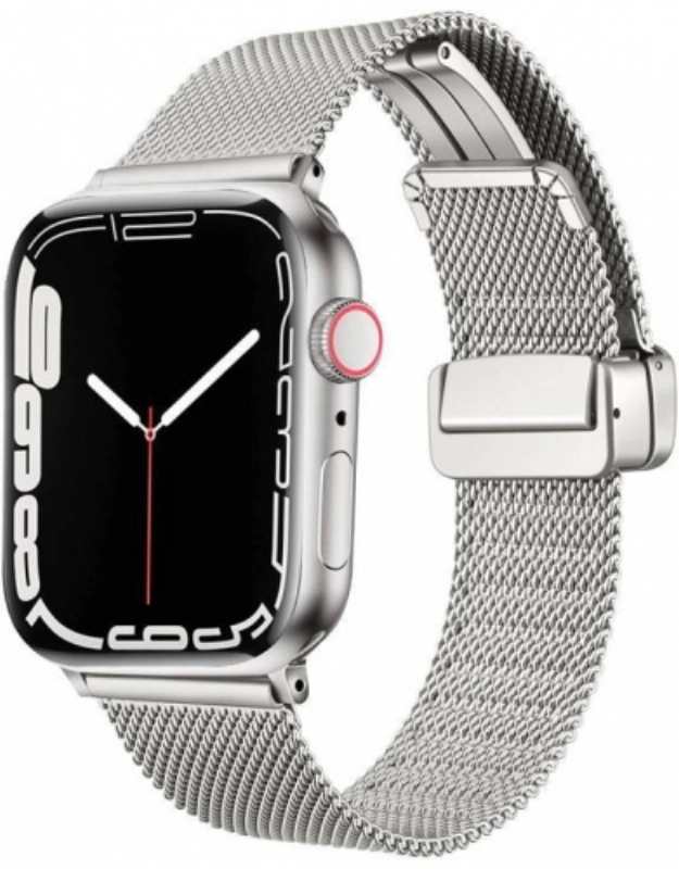 Apple Watch 44mm Kordon Zore KRD-85 22mm Metal Kordon - Gümüş