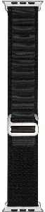 Apple Watch 44mm Zore Band-74 Hasır Kordon - Siyah-Gri