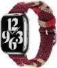 Apple Watch 45mm Kordon Renkli Sarmal Örgü Tasarımlı KRD-97  - Kırmızı