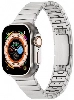 Apple Watch 7 41mm Metal Kordon Çizgi Tasarım Şık Ve Dayanıklı KRD-82 - Gold