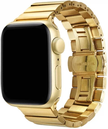 Apple Watch Ultra 49mm Kordon KRD-41 Metal Strap Kayış - Gold