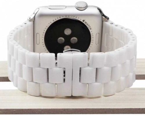 Apple Watch Ultra 49mm Kordon Metal Strap Kayış Klipsli KRD-15 - Beyaz