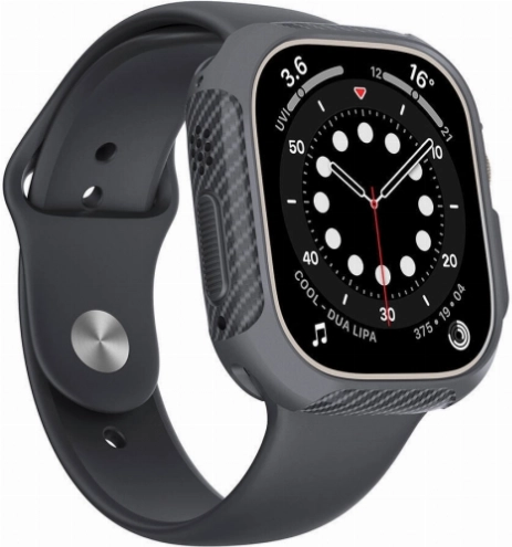 Apple Watch Ultra 49mm Silikon TPU Kasa Koruyucu Watch Gard 31 - Gri