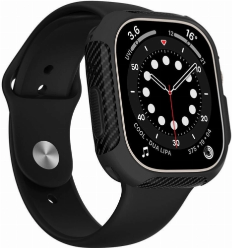 Apple Watch Ultra 49mm Silikon TPU Kasa Koruyucu Watch Gard 31 - Siyah