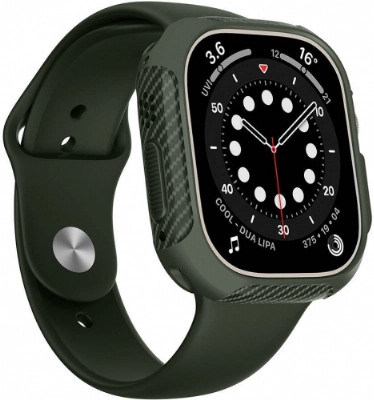 Apple Watch Ultra 49mm Silikon TPU Kasa Koruyucu Watch Gard 31 - Yeşil