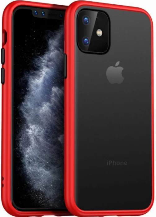 Benks Apple iPhone 11 Kılıf Arkası Mat Magic Smooth Drop Resistance Kapak - Kırmızı
