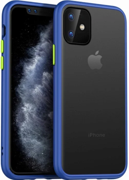 Benks Apple iPhone 11 Kılıf Arkası Mat Magic Smooth Drop Resistance Kapak - Mavi