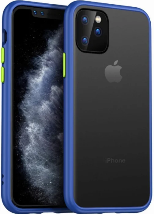 Benks Apple iPhone 11 Pro Kılıf Arkası Mat Magic Smooth Drop Resistance Kapak - Mavi