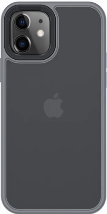 Benks Apple iPhone 12 (6.1) Case Hybrid Serisi Silikon Mat Kapak - Gümüş