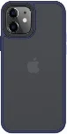 Benks Apple iPhone 12 (6.1) Case Hybrid Serisi Silikon Mat Kapak - Lacivert
