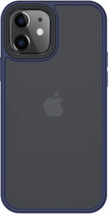 Benks Apple iPhone 12 (6.1) Case Hybrid Serisi Silikon Mat Kapak - Lacivert