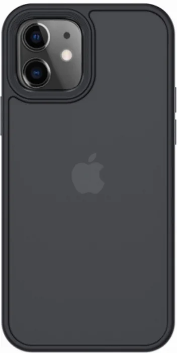 Benks Apple iPhone 12 (6.1) Case Hybrid Serisi Silikon Mat Kapak - Siyah