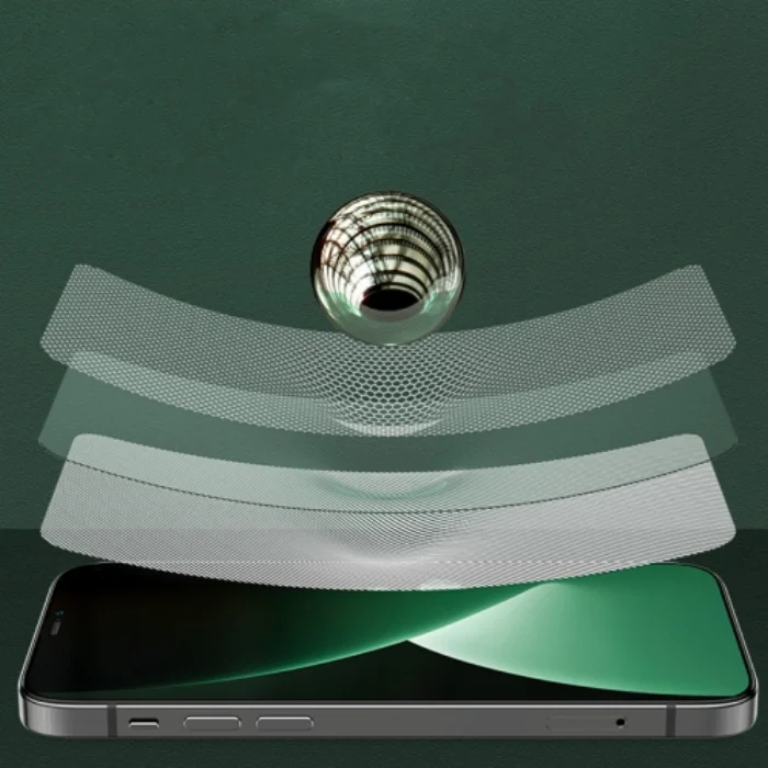 Benks Apple iPhone 12 (6.1) Ekran Koruyucu ​​​​0.3mm V Pro Dust Proof Green Light - Siyah