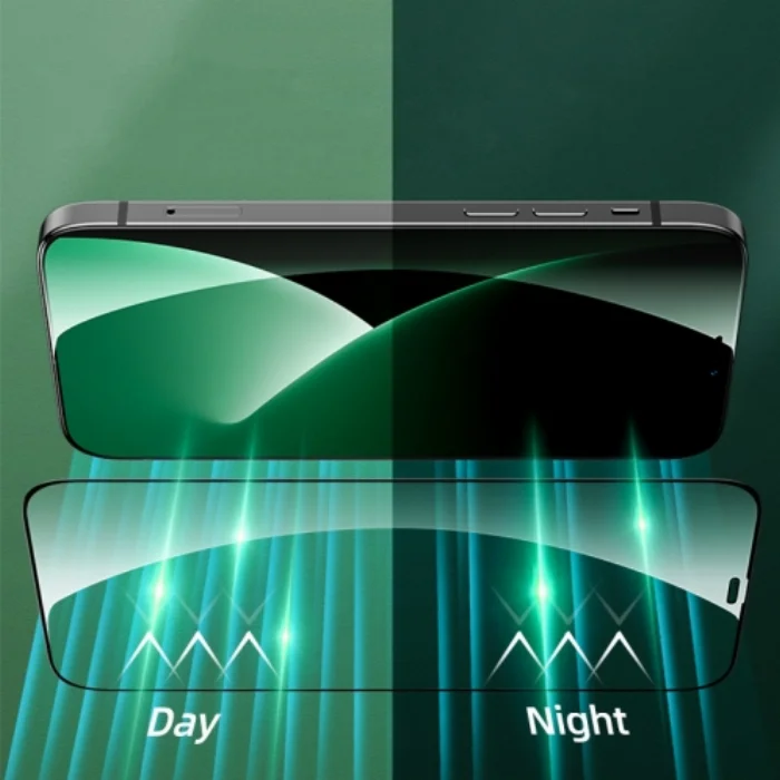 Benks Apple iPhone 12 (6.1) Ekran Koruyucu ​​​​0.3mm V Pro Dust Proof Green Light - Siyah