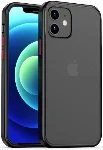 Benks Apple iPhone 12 (6.1) Kılıf Arkası Mat Magic Smooth Drop Resistance Kapak - Siyah