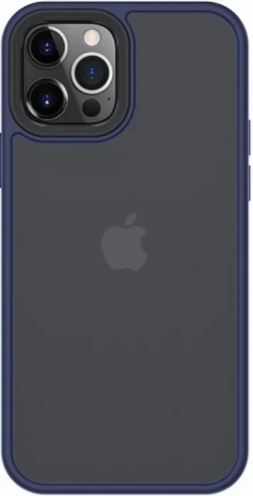 Benks Apple iPhone 12 Pro (6.1) Case Hybrid Serisi Silikon Mat Kapak - Lacivert