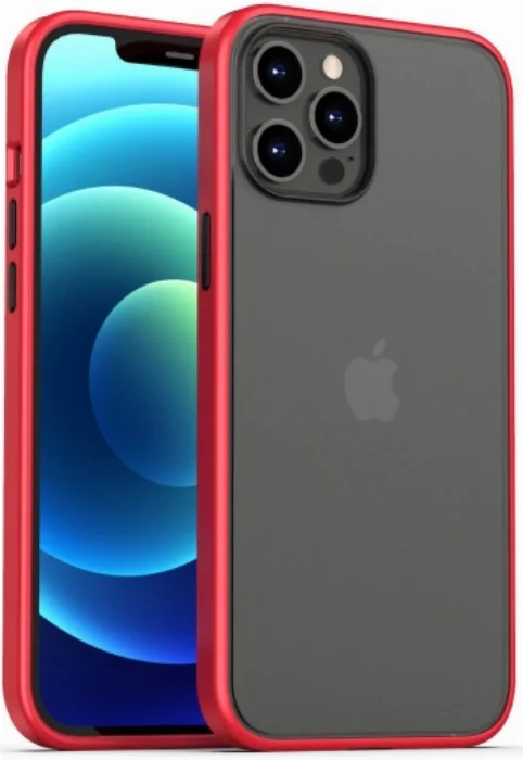 Benks Apple iPhone 12 Pro (6.1) Kılıf Arkası Mat Magic Smooth Drop Resistance Kapak - Kırmızı