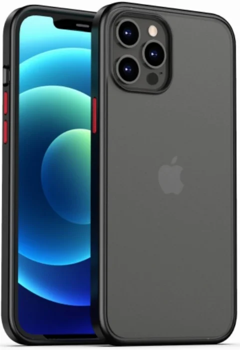 Benks Apple iPhone 12 Pro (6.1) Kılıf Arkası Mat Magic Smooth Drop Resistance Kapak - Siyah