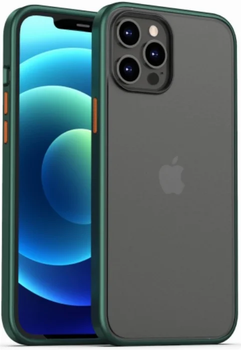 Benks Apple iPhone 12 Pro (6.1) Kılıf Arkası Mat Magic Smooth Drop Resistance Kapak - Yeşil