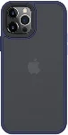 Benks Apple iPhone 12 Pro Max (6.7) Case Hybrid Serisi Silikon Mat Kapak - Lacivert