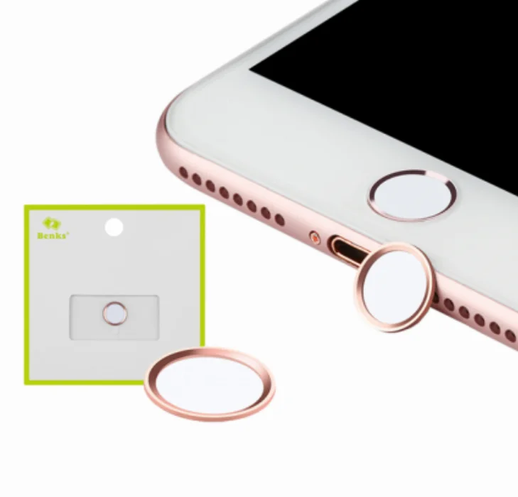 Benks Apple iPhone Serisi Home Düğme Stickerı - Rose Gold
