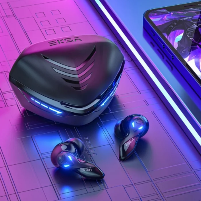 EKSA GT1 Cobra Kablosuz Kulaklık Bluetooth 5.0 Işıklı Gaming Oyuncu ANC - Siyah