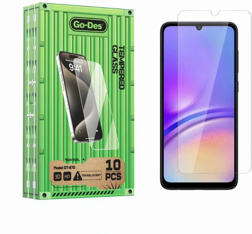 Samsung Galaxy A05S Go Des Parmak İzi Bırakmayan 9H Oleofobik Bom Glass Ekran Koruyucu 10'lu Paket - Şeffaf