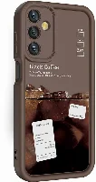 Samsung Galaxy A05s Kılıf Kamera Korumalı Baskılı Arka Yüzey Klas Kapak - Koyu Kahve