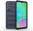 Samsung Galaxy A15 Kılıf Esnek TPU Oyuklu Arka Yüzey Tasarımlı Zore Etnik Silikon Kapak - Lacivert