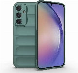 Samsung Galaxy A35 Kılıf Esnek TPU Oyuklu Arka Yüzey Tasarımlı Zore Etnik Silikon Kapak - Koyu Yeşil