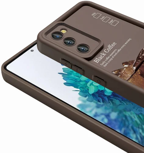 Samsung Galaxy S20 FE Kılıf Kamera Korumalı Baskılı Arka Yüzey Klas Kapak - Siyah